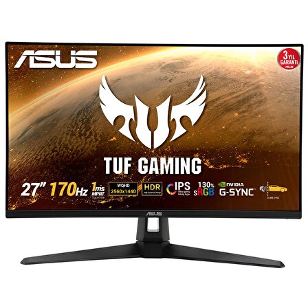 ASUS Tuf Gaming VG27AQ1A 27 inç 170Hz 1Ms QHD IPS G-Sync Gaming Monitö